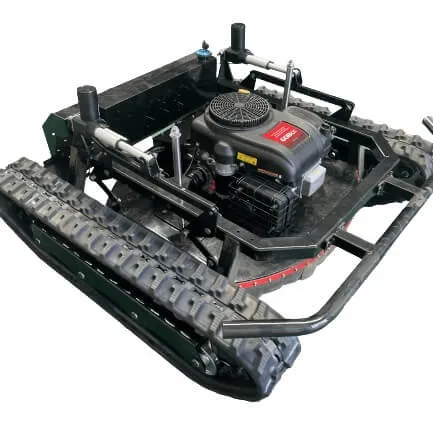 Remote-controlled lawn mower for steep slope