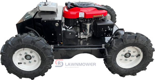 Remote control four wheel drive lawn mower